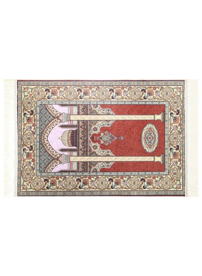 سجادة صلاة محمولة ماصة للماء مقاس 75×110 سم، بزخارف إثنية فاخرة، سجادة سميكة مقاومة للبقع، مناسبة لغرفة المعيشة وغرفة النوم والشرفة